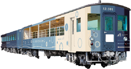 藍よしのがわトロッコ Ai Yoshinogawa Trolley train